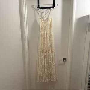 Maje Elegant Cream Lace Dress
